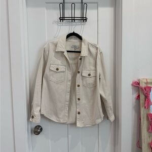Love Tree Cream Denim Jacket